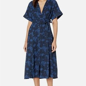 Equipment floral wrap dress